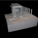 15_memorial do holocausto_maquete_vista frontal Maquete - Vista Frontal