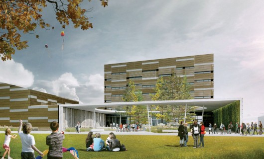 1º lugar - Concurso Aberto Internacional Escola Amstetten / Atelier Thomas Pucher (1)