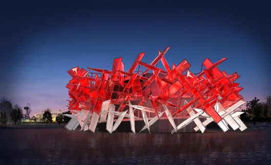 Pavilhão ‘Coca-Cola Beatbox’ de Pernilla & Asif se incorpora ao Parque Olímpico de Londres 2012 (2) © Pernilla & Asif