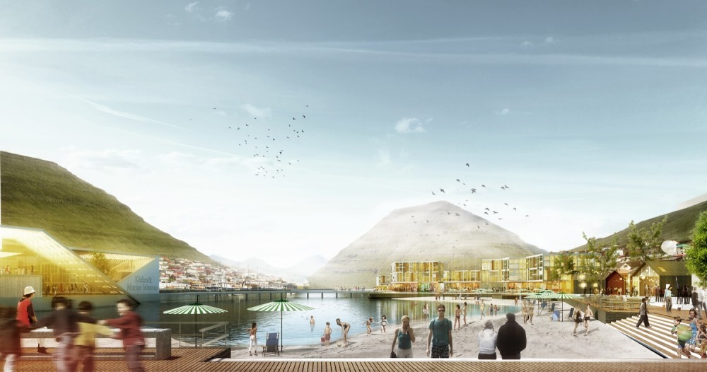 1° Lugar: Centro da Cidade de Klaksvík / Henning Larsen Architects