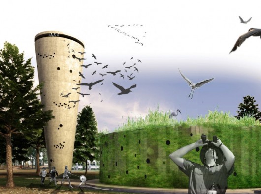 Projeto Torres de Água: Hábitat para a Fauna Urbana (2) Cortesia de Ofer Bilik Architects