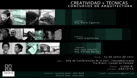 Conferência ONEA: Criativade +Técnicas - Concursos de Arquitetura / Panamá (2)