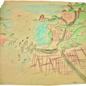 Plano para a cidade do Rio de Janeiro [1929] - carvão e pastel s/ papel - 76 x 80,5 cm - acervo Fondation Le Corbusier