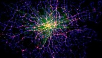 Deslocamentos às 22h em Londres. Imagem capturada do vídeo.