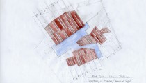 Uma aquarela do arquiteto Steven Holl foi um passo pioneiro em transcrever uma obscura partitura musical, de István Anhalt, em uma casa e galeria em Seoul, Coréia do Sul © Iwan Baan