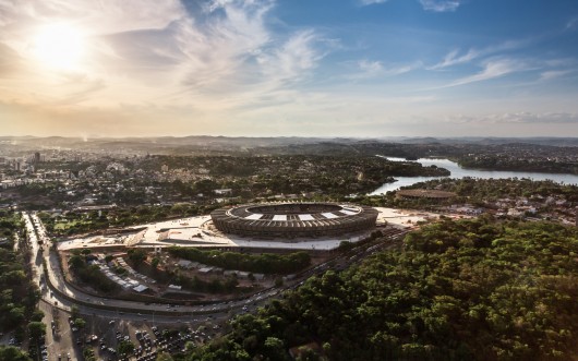 Vista aérea do Mineirão em obras (Setembro de 2012) © Alberto Andrich